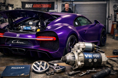 Bugatti Chiron с части като от Пасат 1.9 TDI